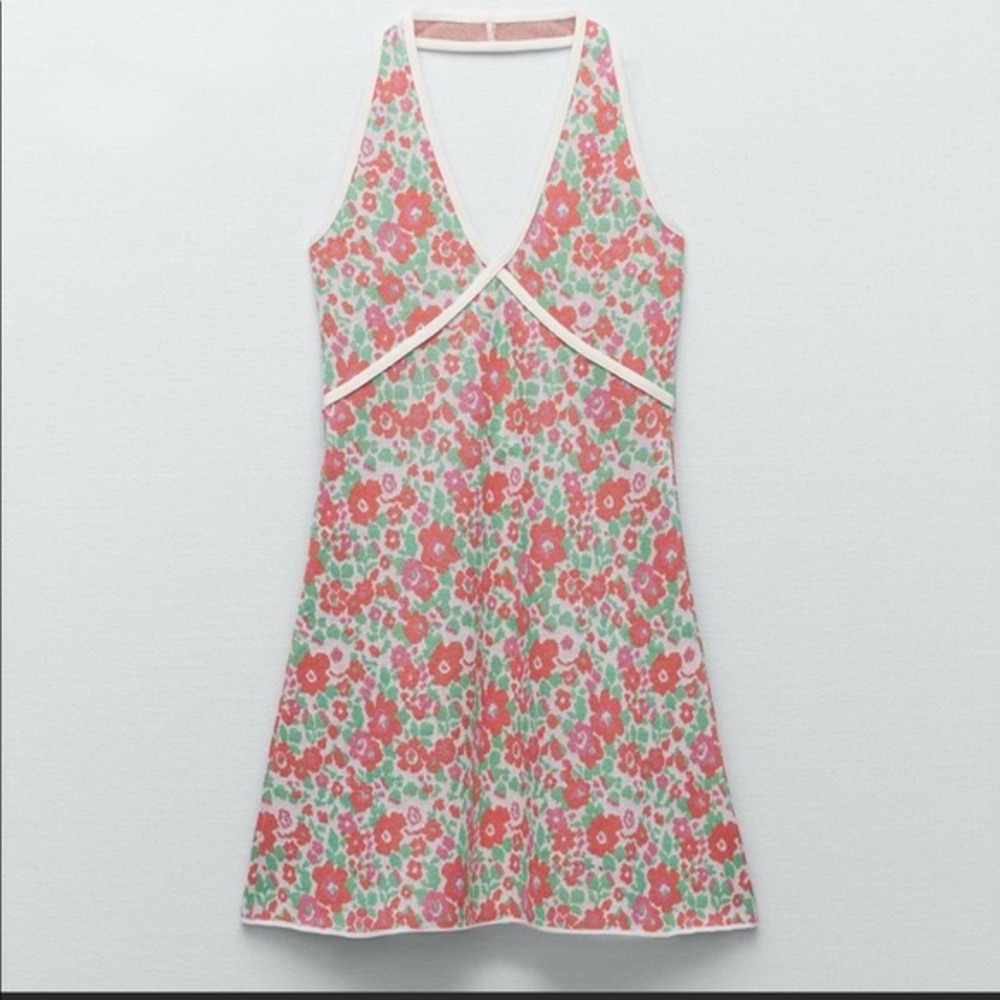 Floral halter zara dress